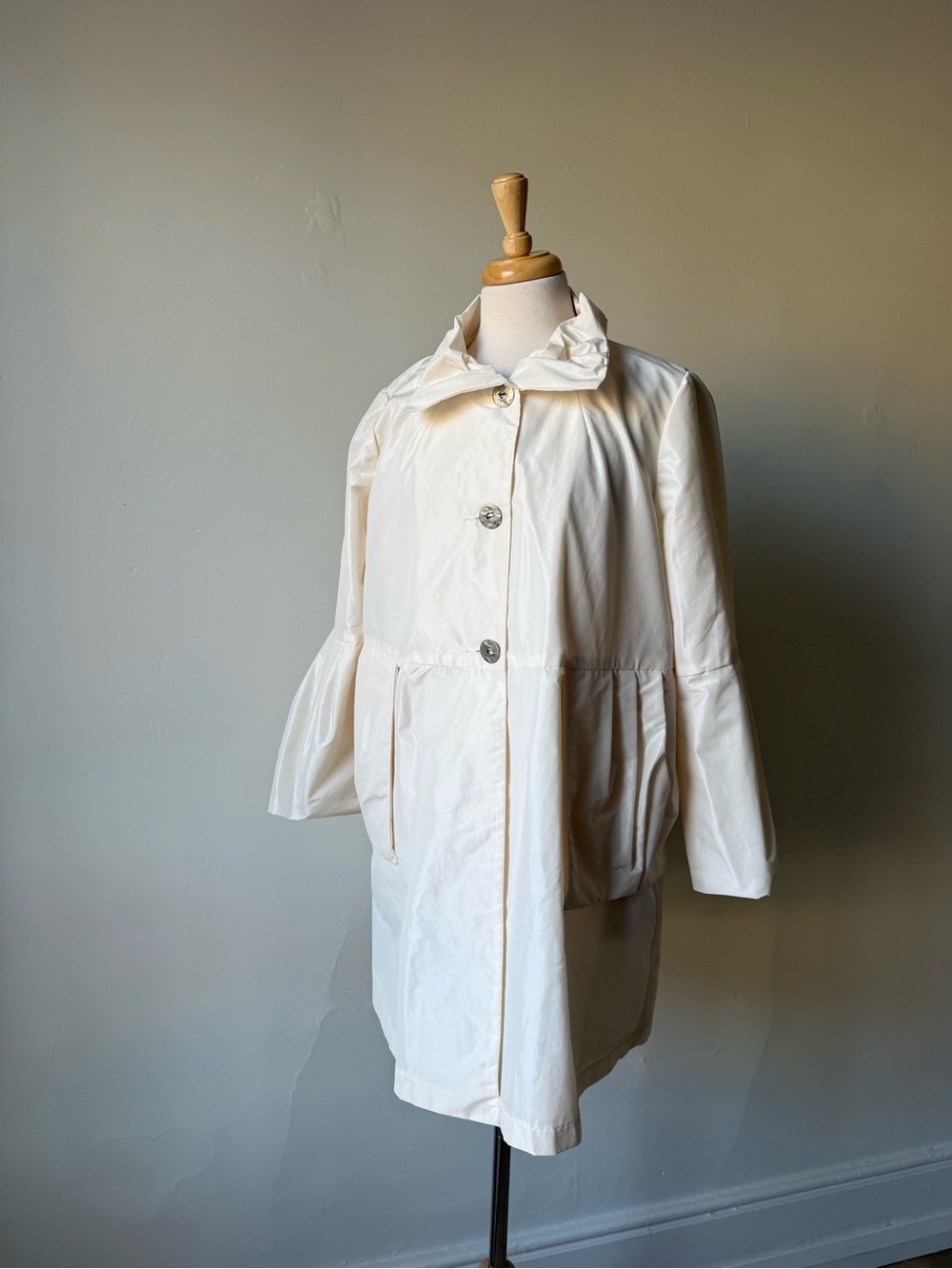 Ludstrom Ivory Bell Sleeve Swing Coat – Made in Canada